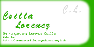 csilla lorencz business card